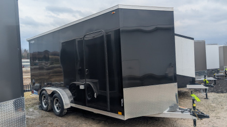 New 2025 Legend 7.5 x 16 + 2' V-Nose Thunder Enclosed Cargo Trailer w/ Ramp (84" Inside!!!)