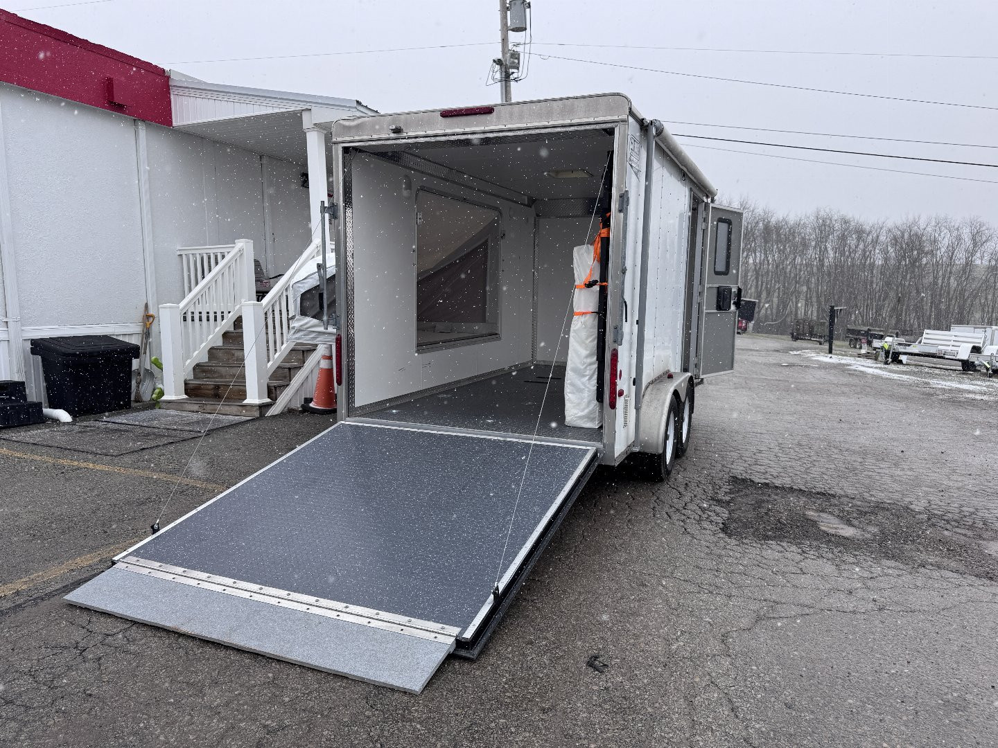Used SOLD - 2011 Car Mate 7x14 w/ Pup Tent Cargo w/ Ramp Door