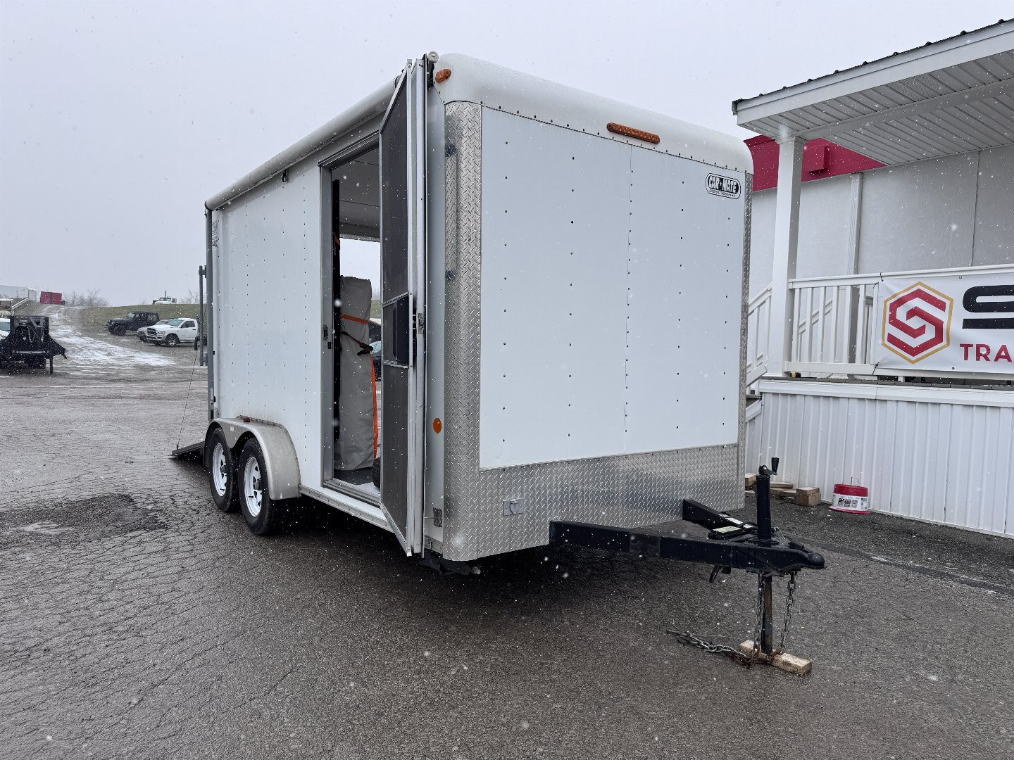 Used SOLD - 2011 Car Mate 7x14 w/ Pup Tent Cargo w/ Ramp Door
