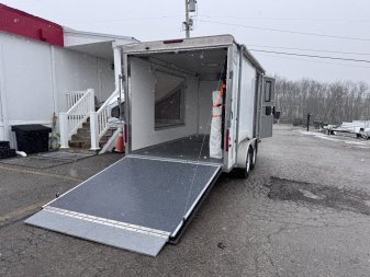 Used SOLD - 2011 Car Mate 7x14 w/ Pup Tent Cargo w/ Ramp Door