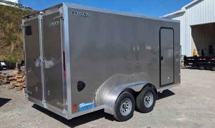 New 2025 Legend 7x14 + 2' V Thunder Aluminum Cargo Trailer w/ Barn Doors