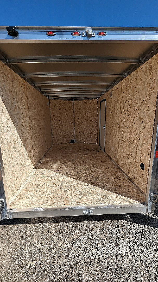 New 2025 Legend 7x12 + 2' V Thunder Aluminum Enclosed Cargo Trailer w/ Barn Doors