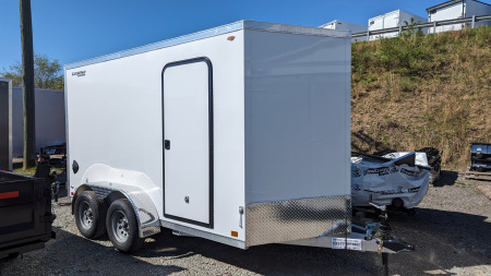 New 2025 Legend 7x14 + 2' V Thunder Aluminum Enclosed Cargo Trailer w/ Barn Doors