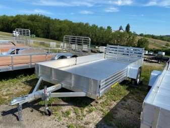 New 2026 Aluma 6'9" x 14' SR Utility w/ Side Ramps, Bi-Fold Gate, Rear Solid Sides