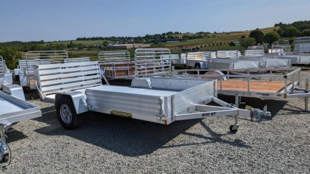 New 2025 Aluma 6'9  x 12 Utility w/ Side Ramps & Bi-Fold Gate
