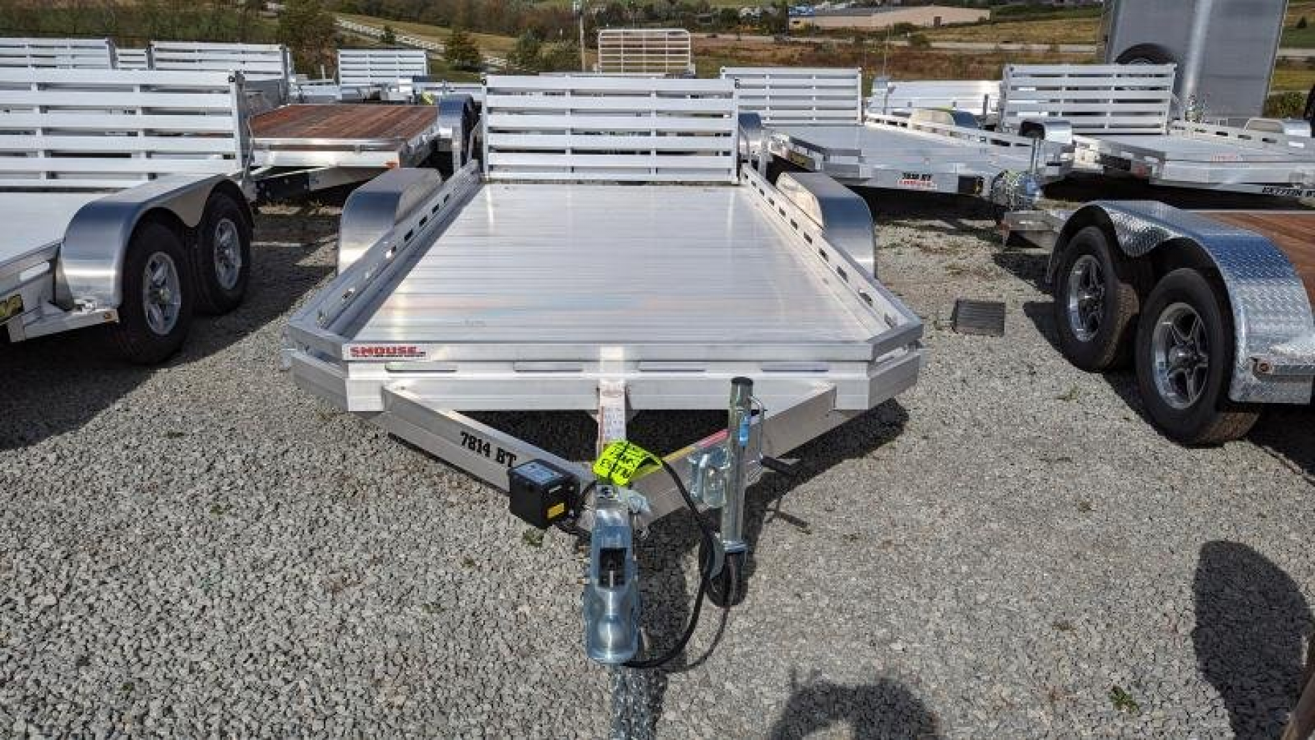 New 2026 Aluma 6'6 x 14' Tandem Utility Trailer w/ Bi-Fold Gate