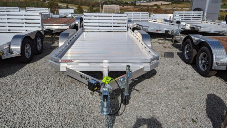 New 2026 Aluma 6'6 x 14' Tandem Utility Trailer w/ Bi-Fold Gate