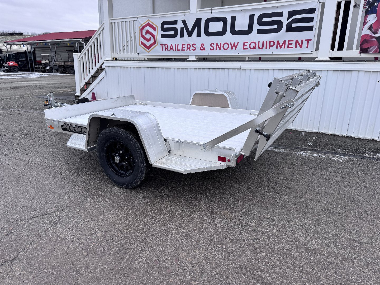 New 2026 Aluma 4'6" x 10 LW Executive Utility Trailer w/ Bi-Fold Gate