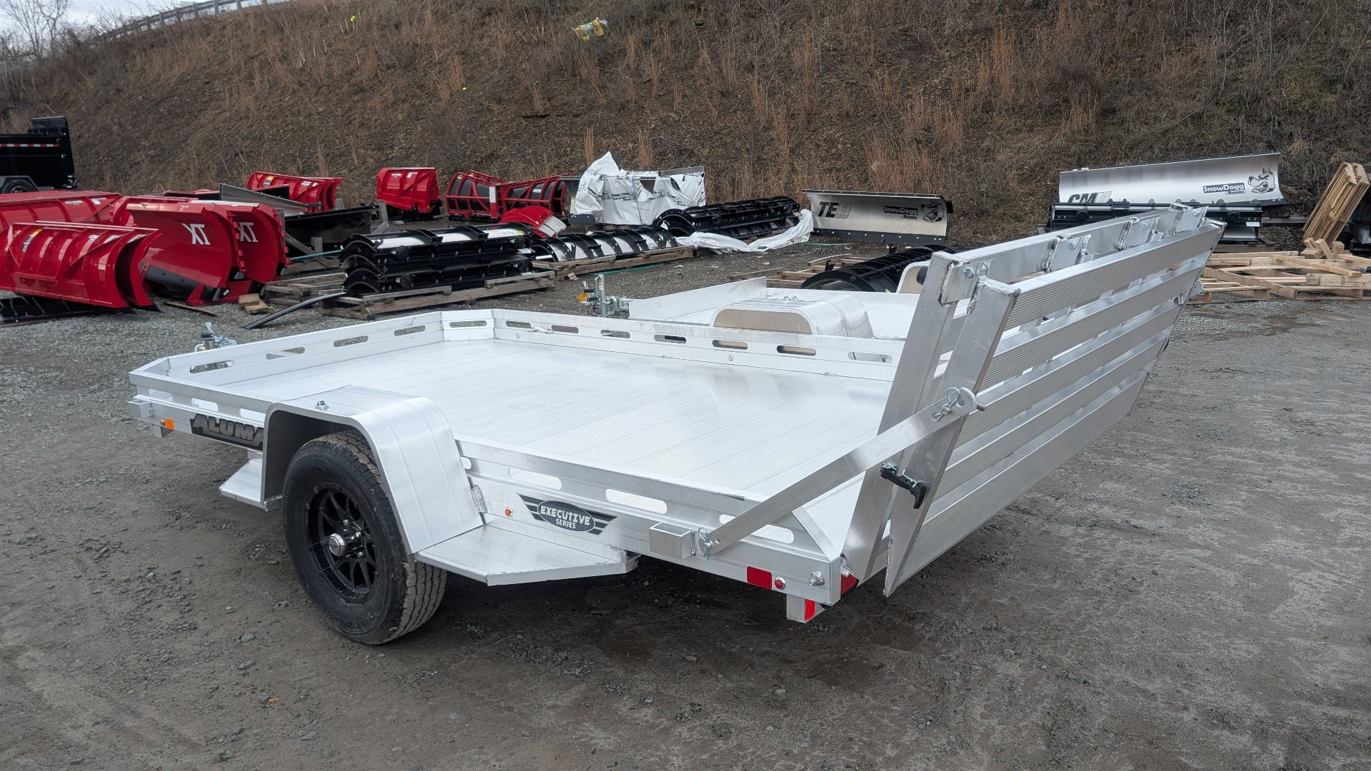 New 2026 Aluma 6'5" x 12 HD Executive Series Utility w/ Bi-Fold Gate