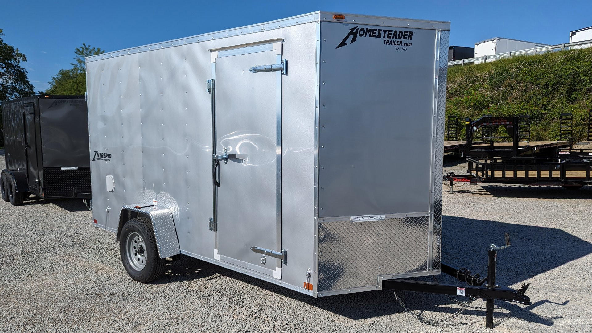 New 2025 Homesteader 6x12 Intrepid V-Nose Cargo Trailer w/ Barn Doors (6" Add'l Height)