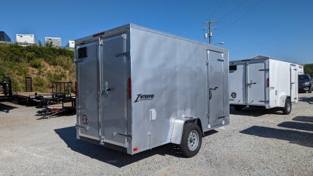 New 2025 Homesteader 6x12 Intrepid V-Nose Cargo Trailer w/ Barn Doors (6" Add'l Height)