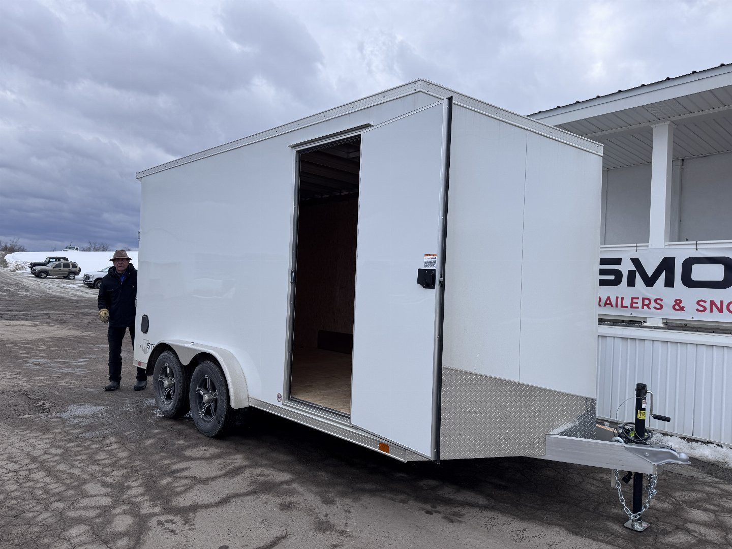 New 2025 ATC 7.5 x 14 (2') V Nose "STo400" All Aluminum Enclosed Cargo Trailer w/ Ramp