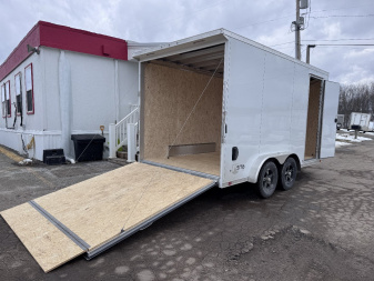 New 2025 ATC 7.5 x 14 (2') V Nose "STo400" All Aluminum Enclosed Cargo Trailer w/ Ramp