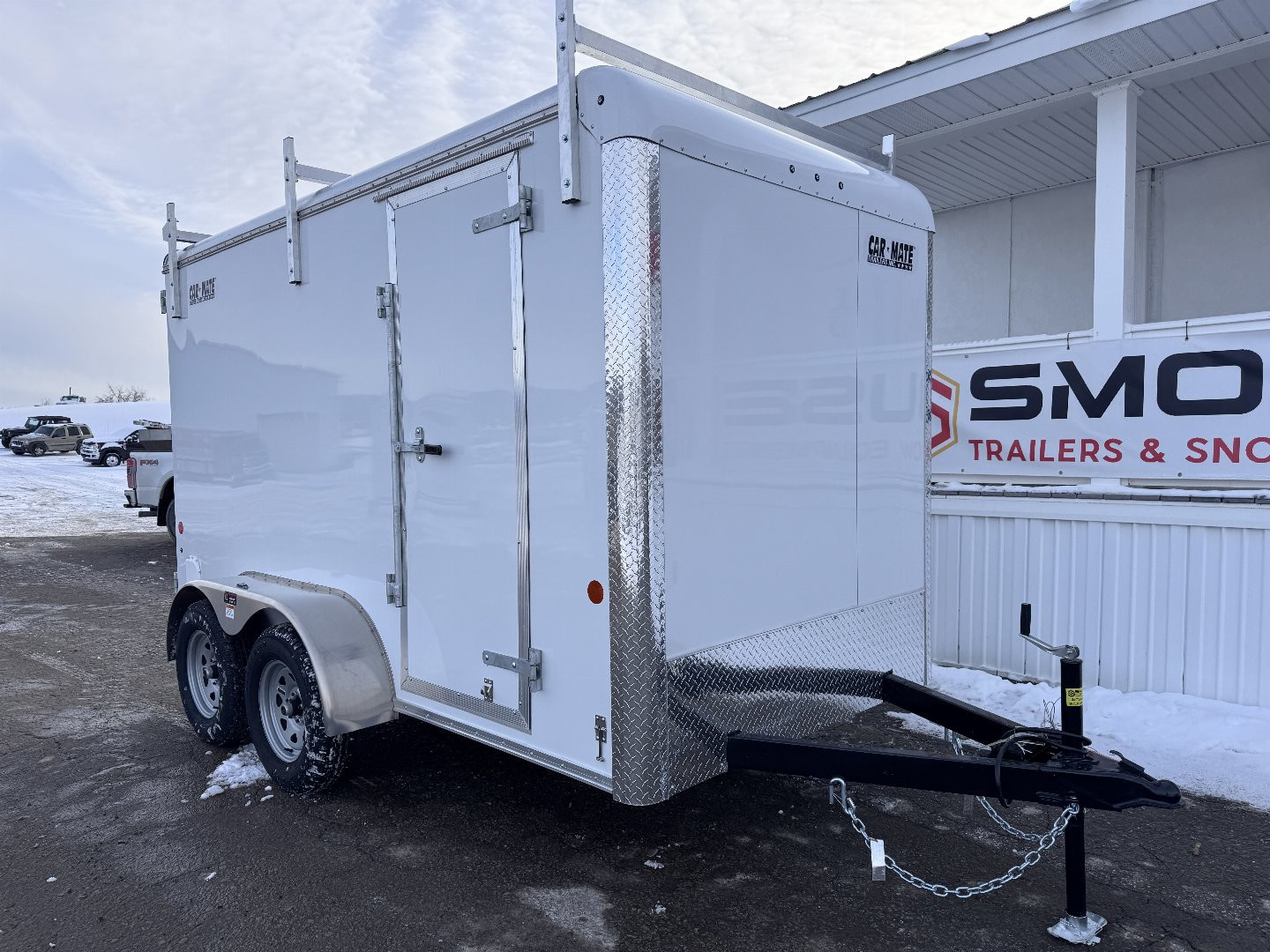 New 2025 Car Mate 6x12 Tandem Contractor Cargo Trailer w/ Barn Doors