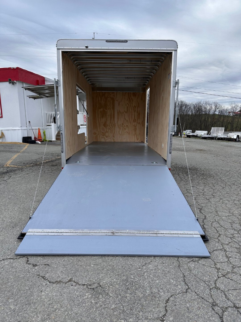New 2025 Car Mate 7x16 HD Custom Cargo Trailer w/ Step-Out Awning Door