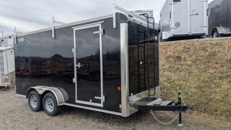 New 2025 Car Mate 7x16 HD Contractor Trailer w/ Barn Doors