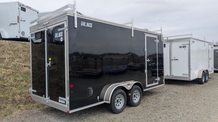 New 2025 Car Mate 7x16 HD Contractor Trailer w/ Barn Doors