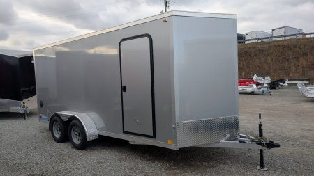 New 2025 Legend 7x16 + 2' V-Nose Aluminum Enclosed Cargo Trailer w/ Barn Doors