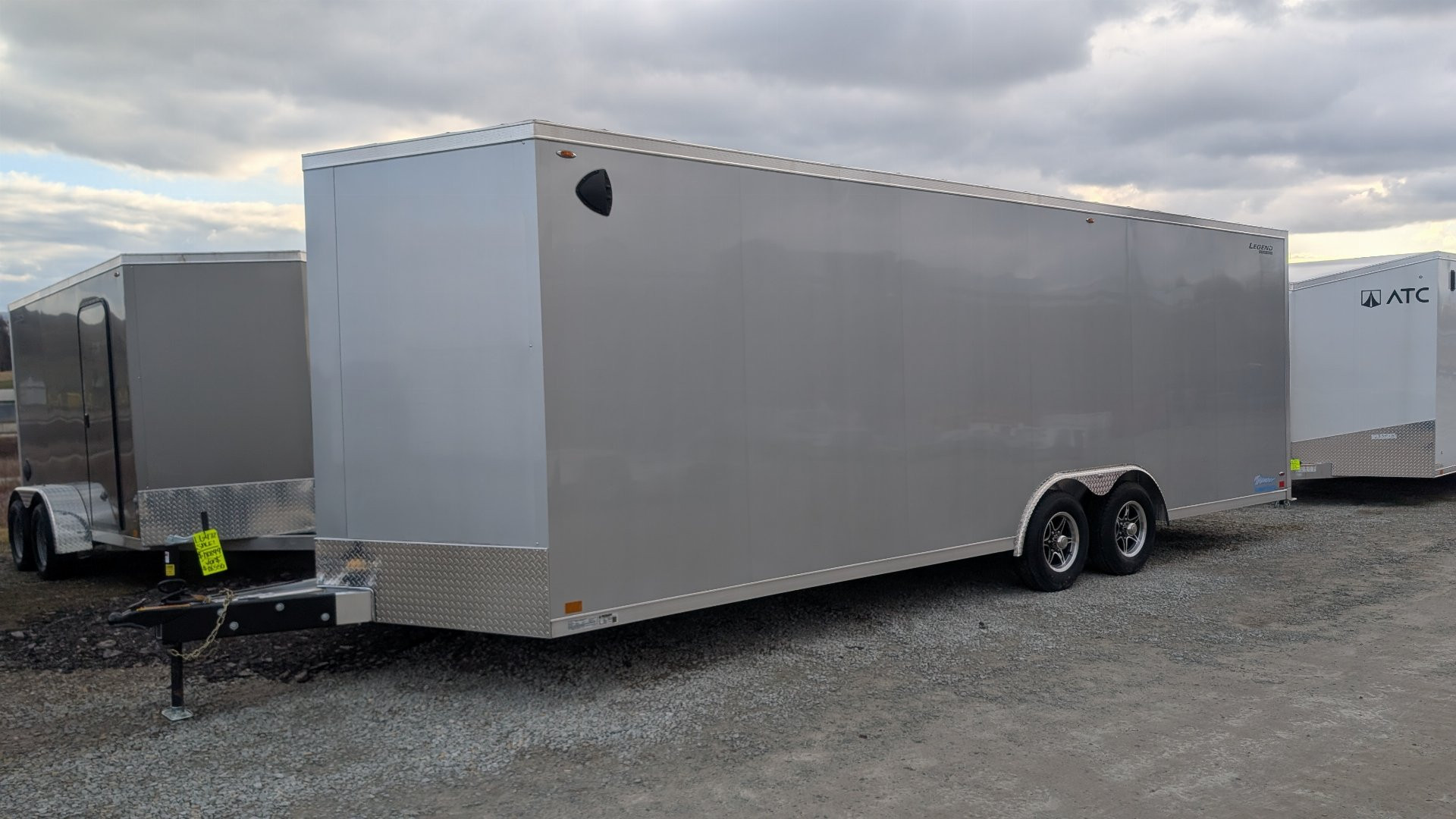 New 2025 Legend 8.5 x 24 + 2' V Thunder Car Hauler w/ Ramp Door (84" Interior)