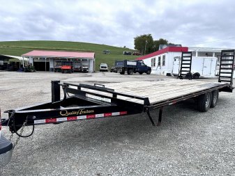 Used 2023 Quality 18+4 General Duty Deckover Tagalong w/ 5' Stand Up Ramps
