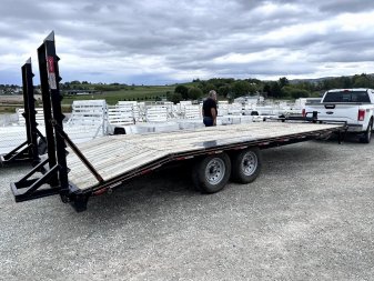 Used 2023 Quality 18+4 General Duty Deckover Tagalong w/ 5' Stand Up Ramps
