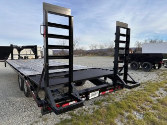 Used 2023 Quality 20+4 Pro Deckover Gooseneck w/ Pop Up Dove Tail