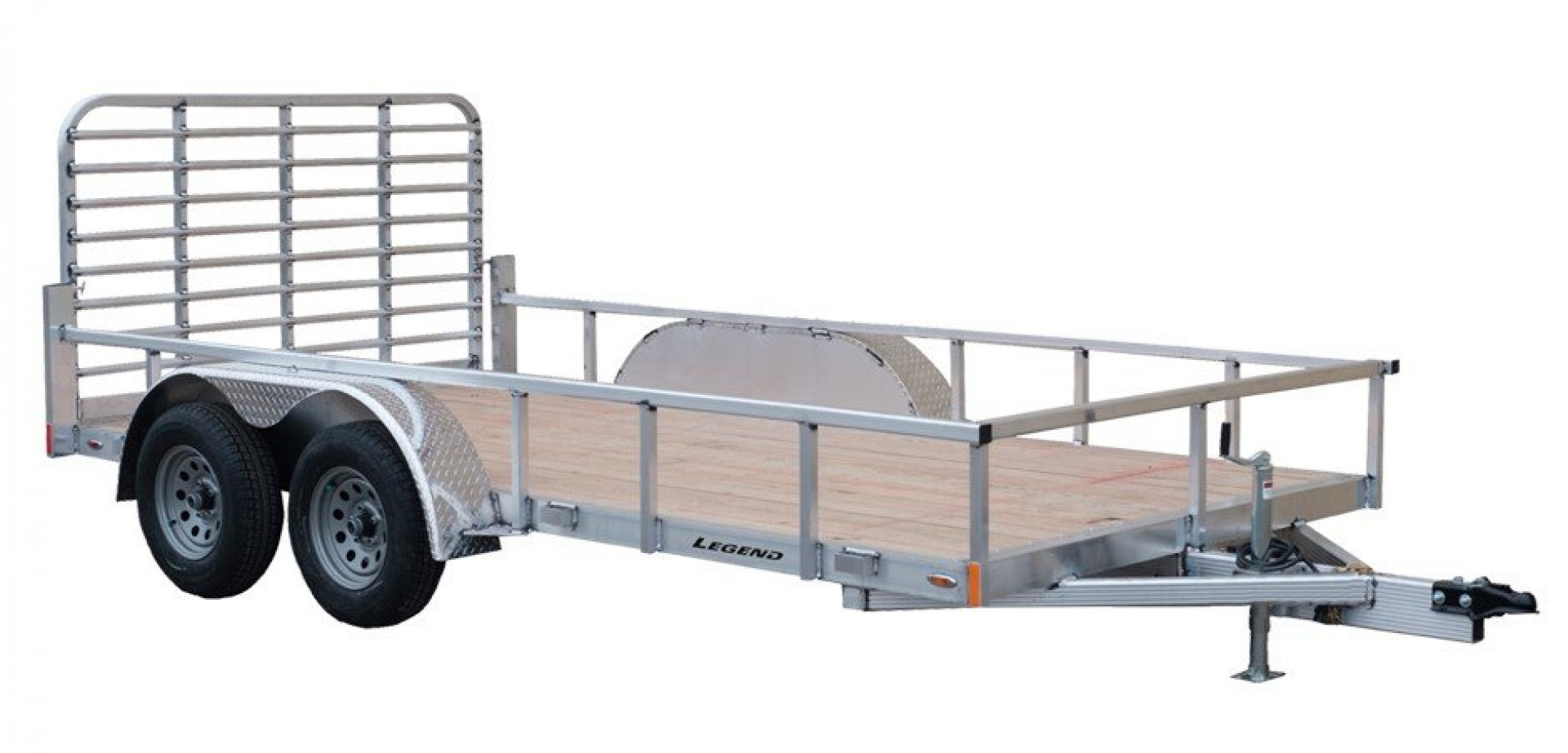 New 2024 Legend 7x16 Open Deluxe Aluminum Utility Trailer