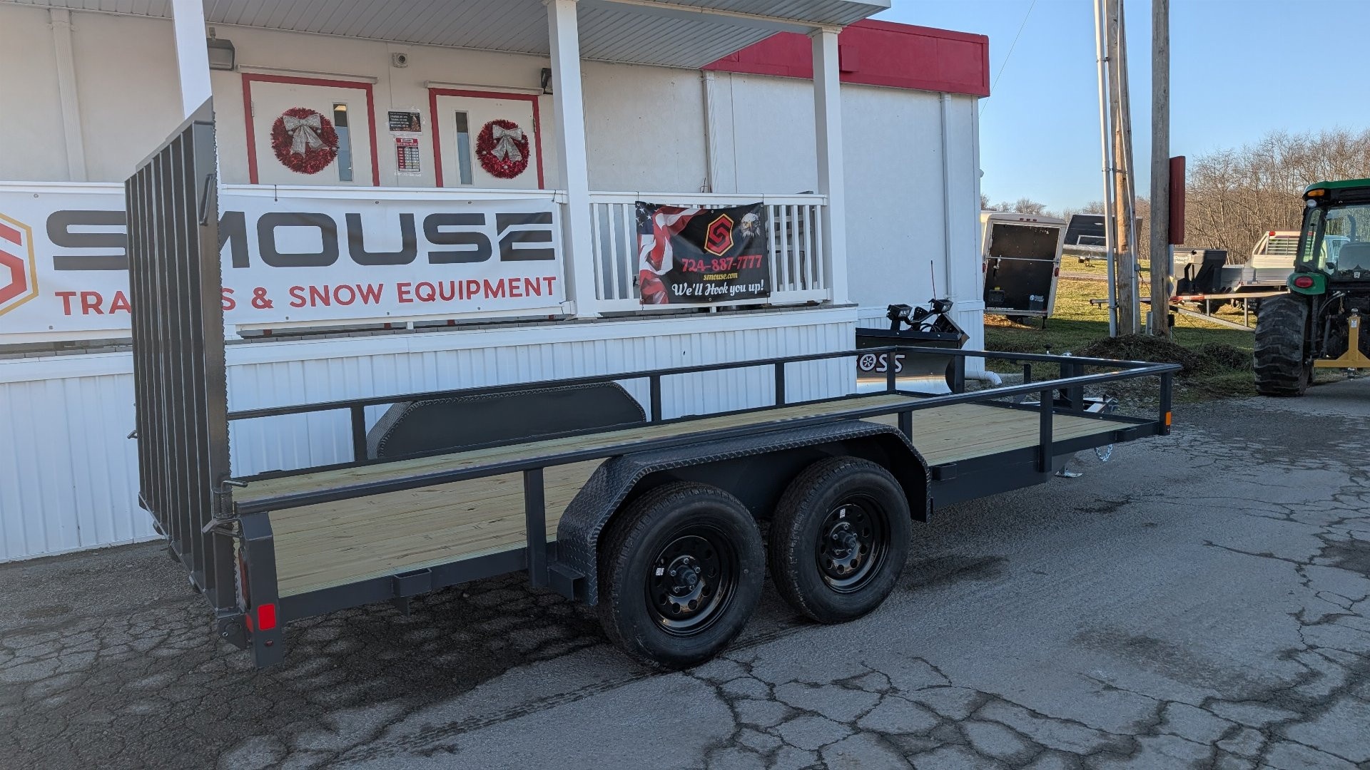 New 2025 Belmont 7x16 Tube Top Utility Trailer w/ Split Gate