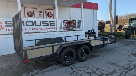 New 2025 Belmont 7x16 Tube Top Utility Trailer w/ Split Gate