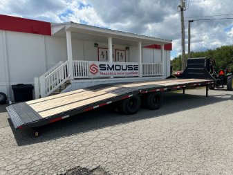 New 2025 Belmont 32' Gooseneck Deckover w/ 12' Hydraulic Dove Tail