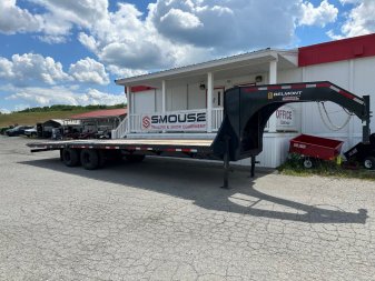 New 2025 Belmont 32' Gooseneck Deckover w/ 12' Hydraulic Dove Tail
