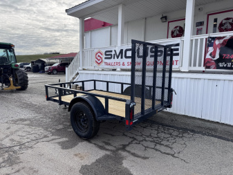 New 2025 Belmont 5x8 Tube Top Utility Trailer w/ Spring Assist Gate