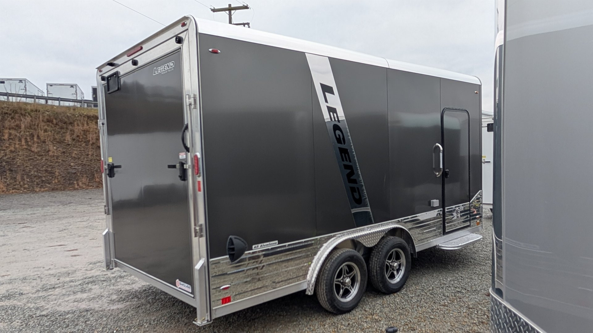 New 2025 Legend 8x16 + 3' Deluxe V-Nose Cargo Trailer w/ Ramp Door (90" INSIDE!!!)