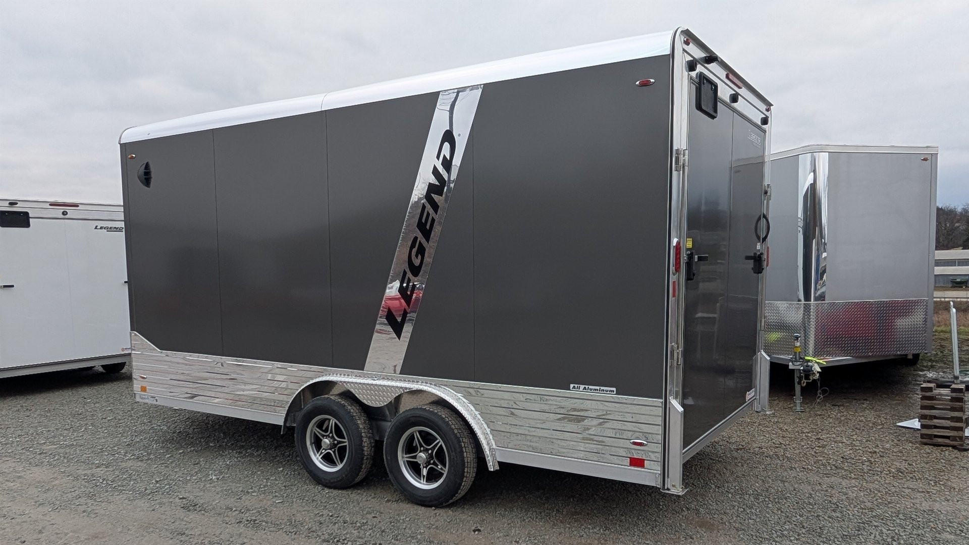 New 2025 Legend 8x16 + 3' Deluxe V-Nose Cargo Trailer w/ Ramp Door (90" INSIDE!!!)