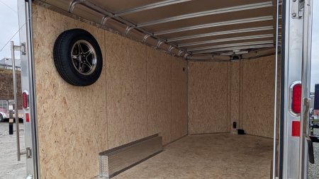 New 2025 Legend 8x16 + 3' Deluxe V-Nose Cargo Trailer w/ Ramp Door (90" INSIDE!!!)