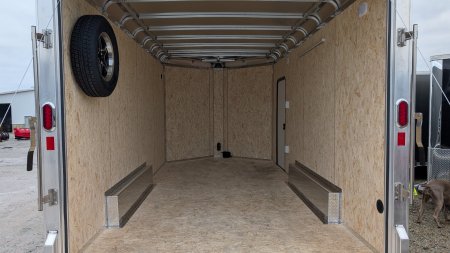 New 2025 Legend 8x16 + 3' Deluxe V-Nose Cargo Trailer w/ Ramp Door (90" INSIDE!!!)