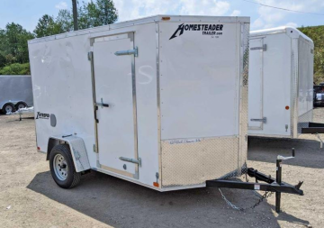 New 2025 Homesteader 6x10 Intrepid V-Nose Cargo Trailer w/ Ramp Door