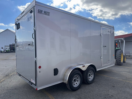 New 2025 Car Mate 7x16 HD Custom Cargo Trailer w/ Step-Out Awning Door (PRICE DROP!!)
