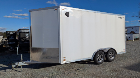 New 2025 LEGEND 8x14 + 3' V Flat Top V-Nose Enclosed Cargo Trailer w/ Ramp (PRICE DROP!!)