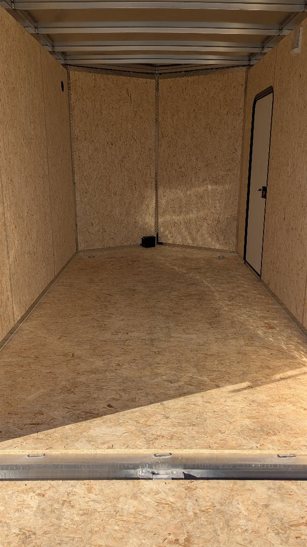 New 7x12 + 2' V-Nose Thunder Cargo Trailer w/ Ramp Door (w/ Ramp Flip Out)