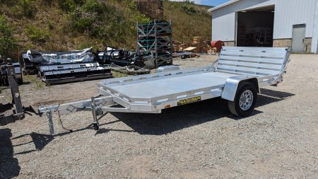 New 2025 Aluma 6'5" x 12 HD Utility Trailer w/ Bi-Fold Gate