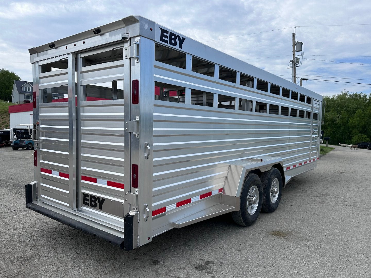 New NEW 2025 EBY MAVERICK 24' Gooseneck Aluminum Stock Trailer w/ Rolling Gate