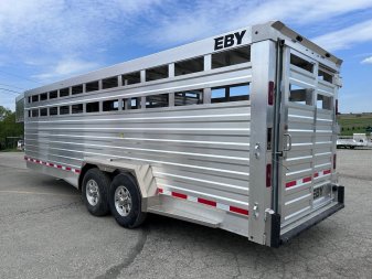 New NEW 2025 EBY MAVERICK 24' Gooseneck Aluminum Stock Trailer w/ Rolling Gate