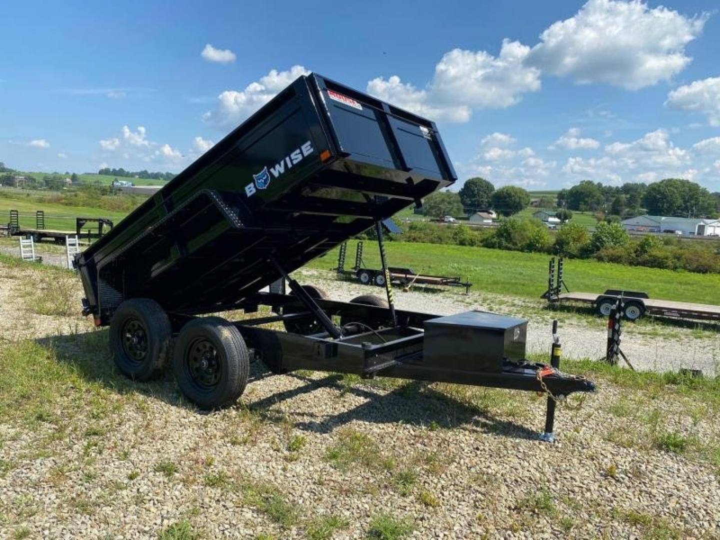 New 2025 BWise 6x10 Lo Pro Equipment Dump w/ Underbody Ramps (7000# GVW)