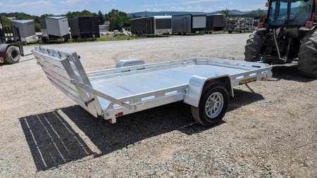 New 2025 Aluma 6'5" x 12 HD Utility Trailer w/ Bi-Fold Gate
