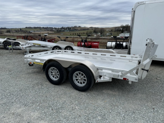 New 2025 Aluma 6'6 x 12' Tandem Utility Trailer w/ Bi-Fold Gate