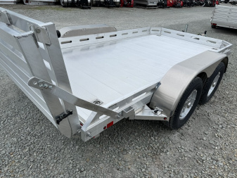 New 2025 Aluma 6'6 x 12' Tandem Utility Trailer w/ Bi-Fold Gate (LEFTOVER PRICING!!!)