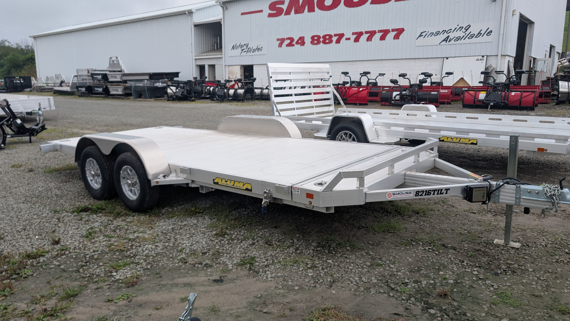 New 2025 Aluma 16' (20" Stationary + 16' TILT) Tilt Trailer (Car Hauler) (LEFTOVER PRICING!!!)(PRICE DROP!!)