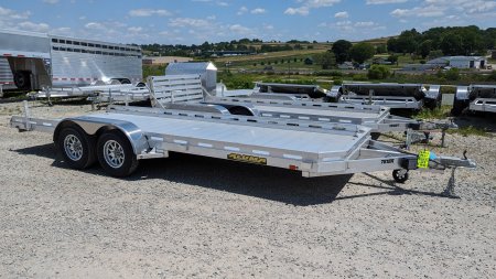 New 2025 Aluma 6'6" x 16' Tandem Axle Utility Trailer w/ Underbody Ramps