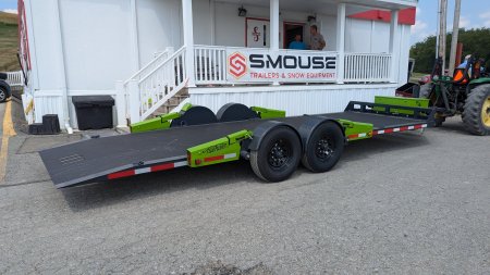 New 2025 FlatTrak by Belmont 7x22 HD Lay Flat Tilt Equipment Hauler w/ Hydraulic Jack